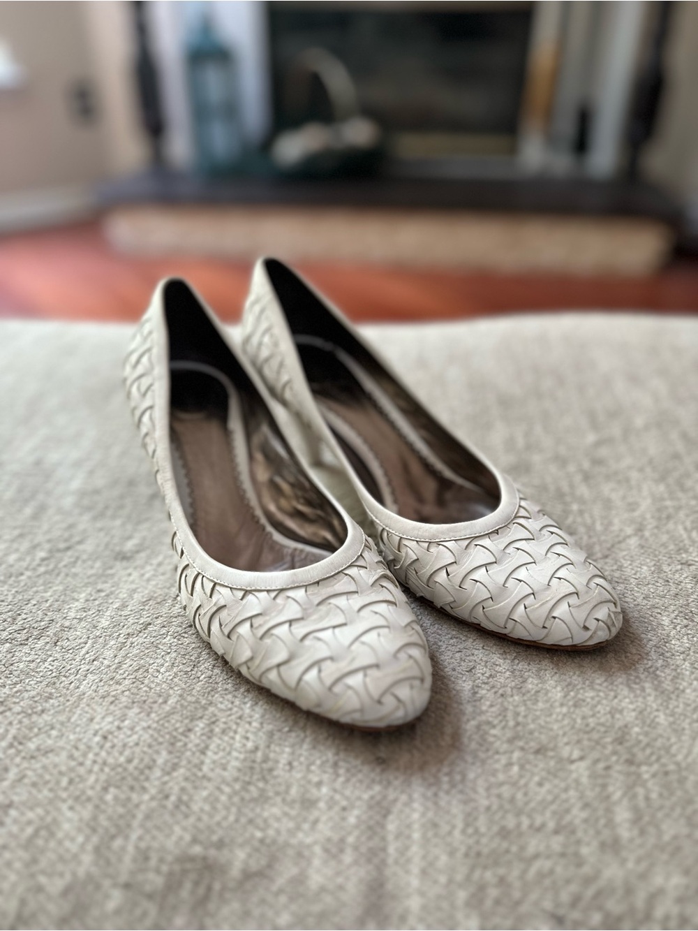 🤍 Authentic Giorgio Armani Woven Heels -size 38🤍